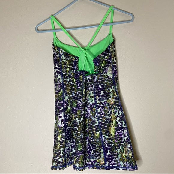 LULULEMON floral sport multi Dancing Warrior strappy back tank top 4 - Picture 4 of 9